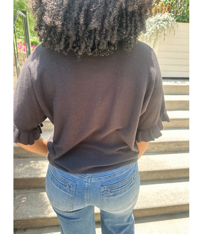 RUFFLE DOLMAN TOP