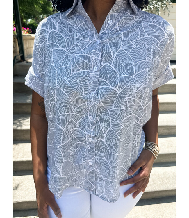 LEAF PRINT DOLMAN TOP