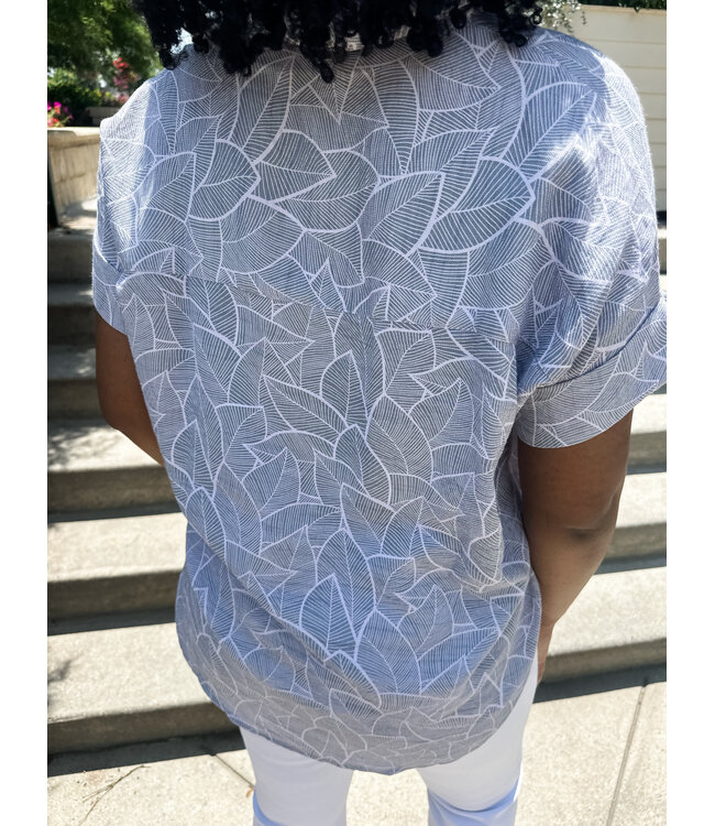 LEAF PRINT DOLMAN TOP