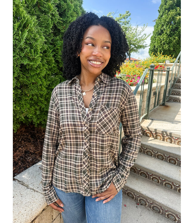 WANDER PLAID TOP