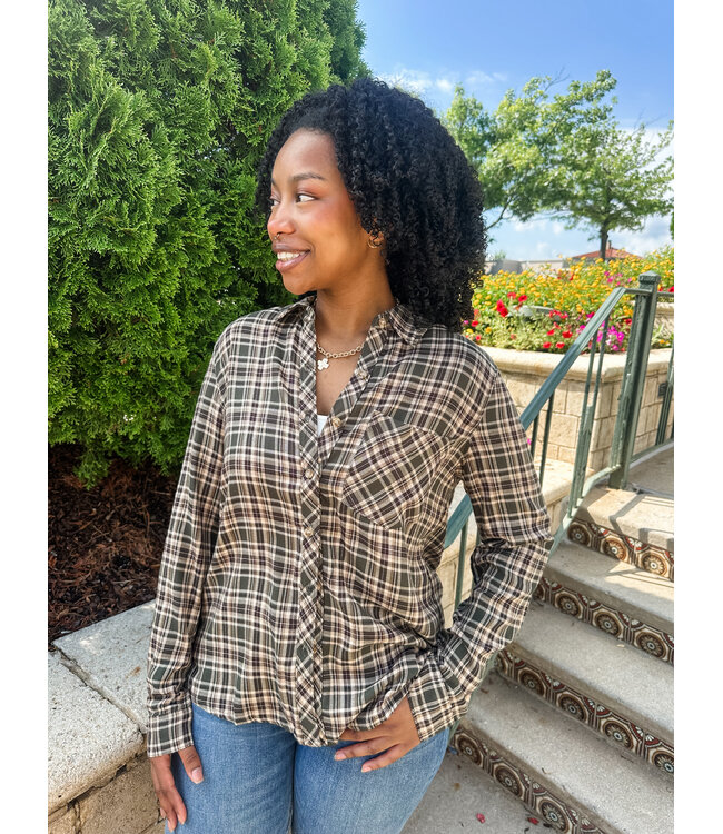 WANDER PLAID TOP