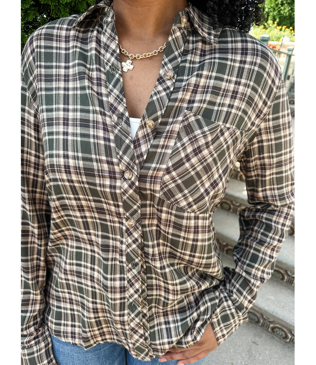 WANDER PLAID TOP
