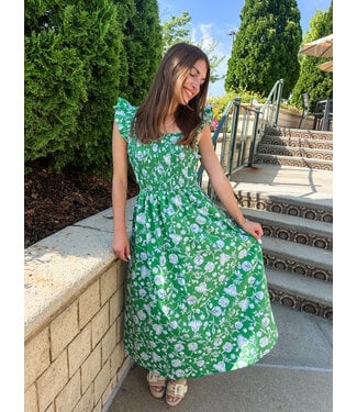 HEIDI SMOCK MIDI DRESS