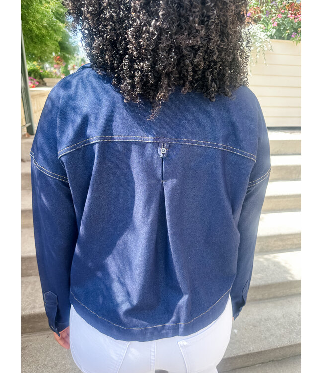 KNIT DENIM JACKET