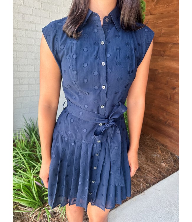POLKA BUTTON DRESS