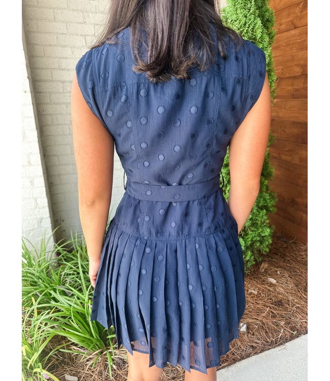POLKA BUTTON DRESS