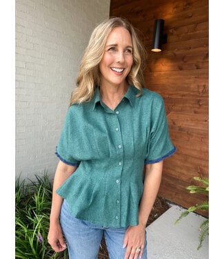 LANDY PLEAT WASIT BLOUSE