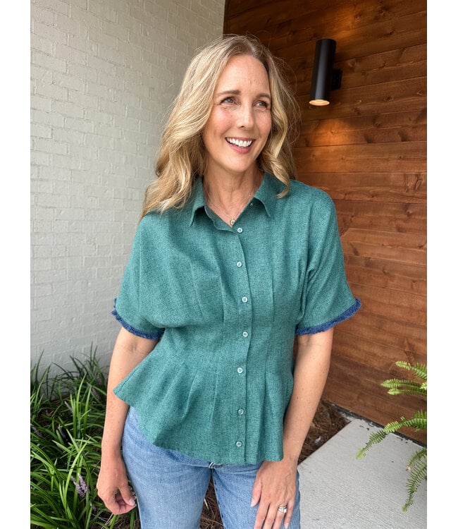 LANDY PLEAT WASIT BLOUSE
