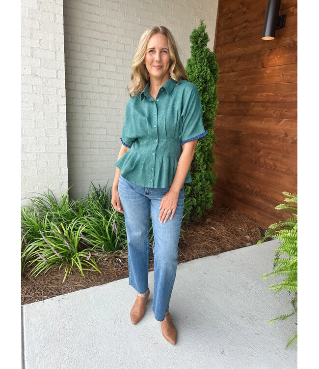 LANDY PLEAT WASIT BLOUSE