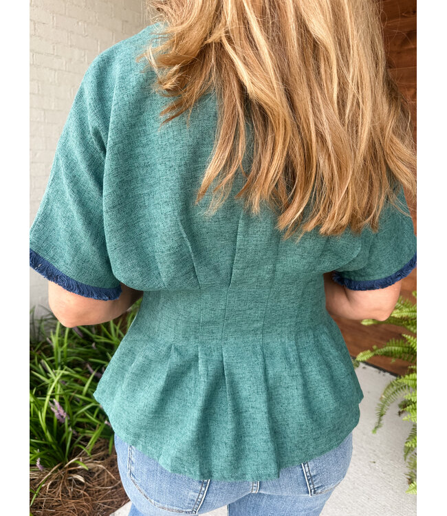 LANDY PLEAT WASIT BLOUSE