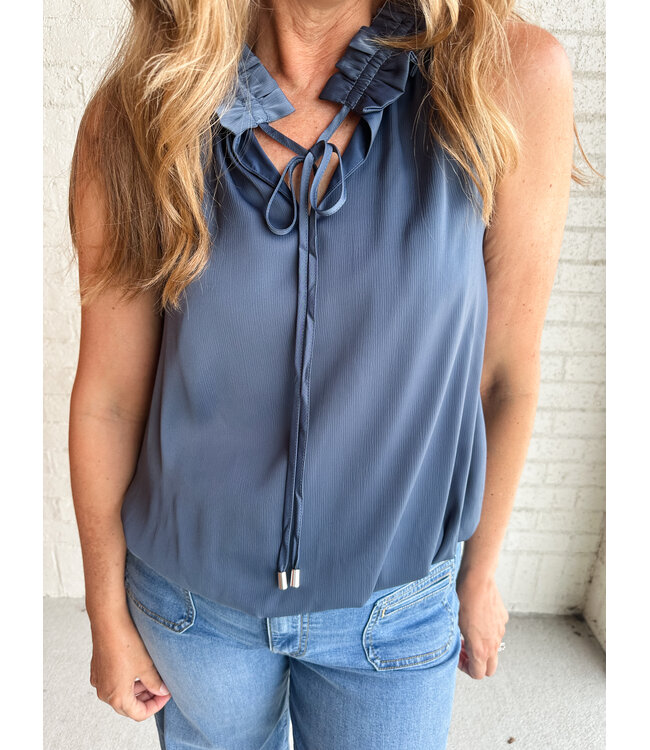SATIN KEYHOLE TOP