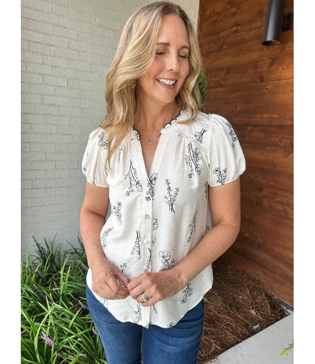 FLORAL LINE TOP