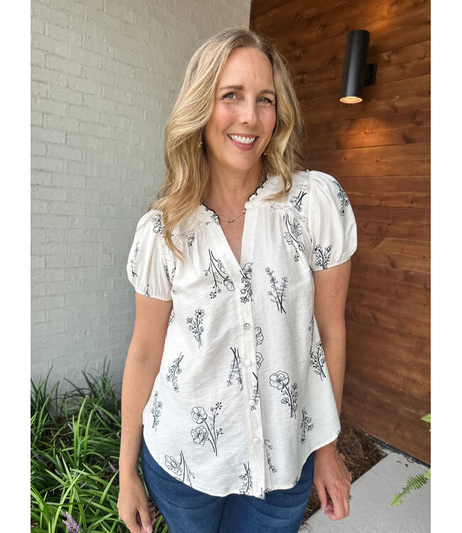 FLORAL LINE TOP