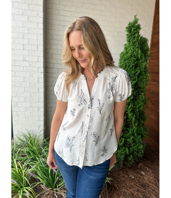 FLORAL LINE TOP