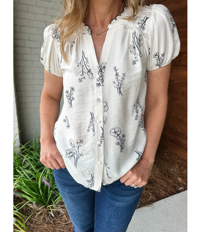 FLORAL LINE TOP