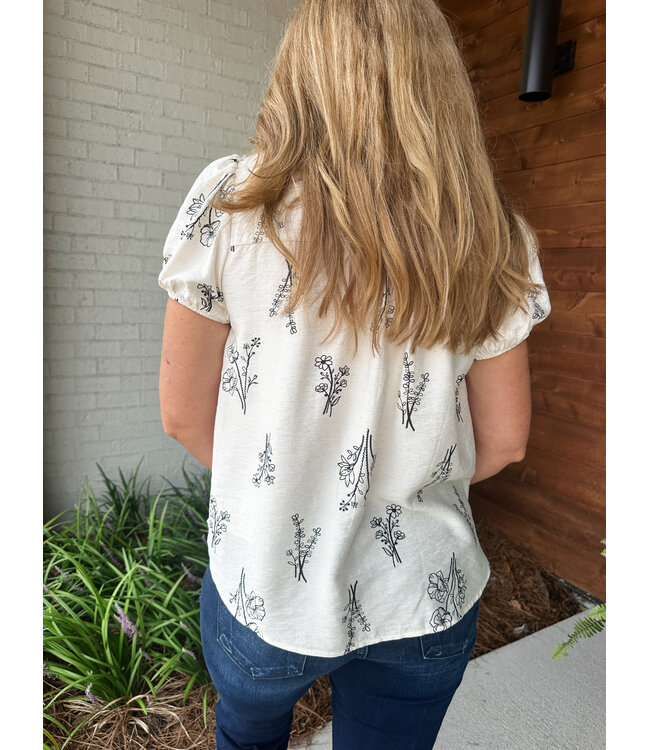 FLORAL LINE TOP