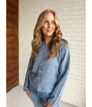 BUTTON CARDY SWEATER