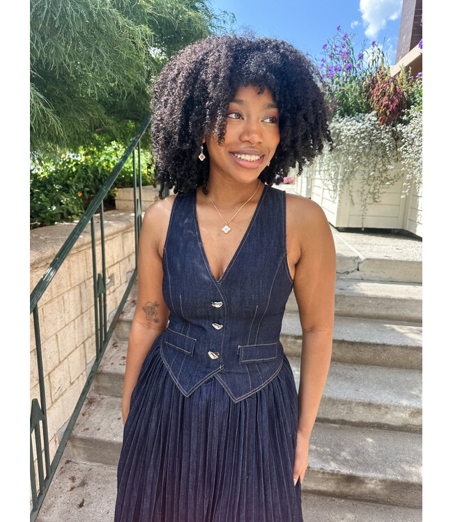 DENIM VEST DRESS