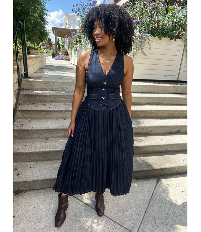 DENIM VEST DRESS