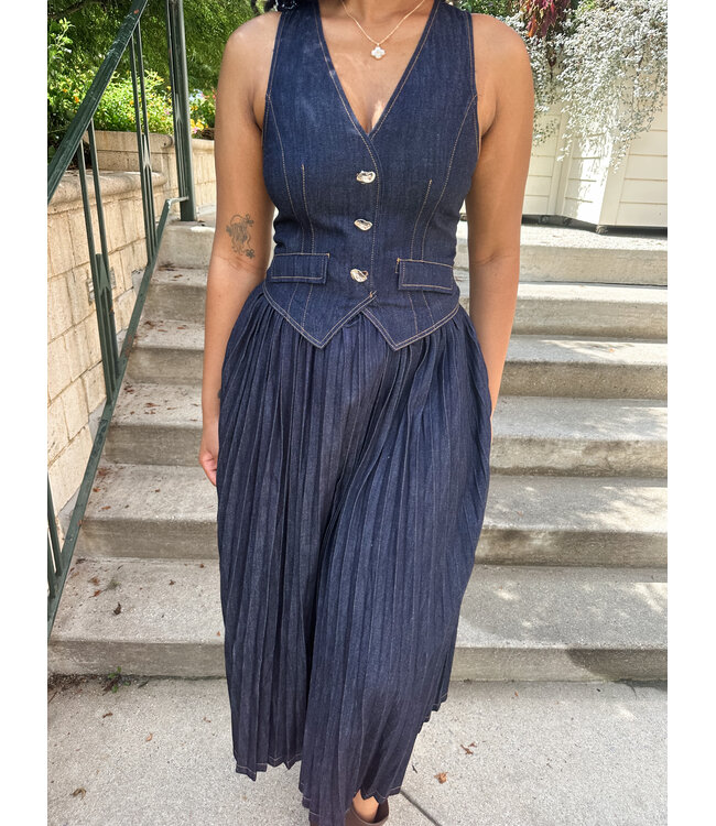 DENIM VEST DRESS