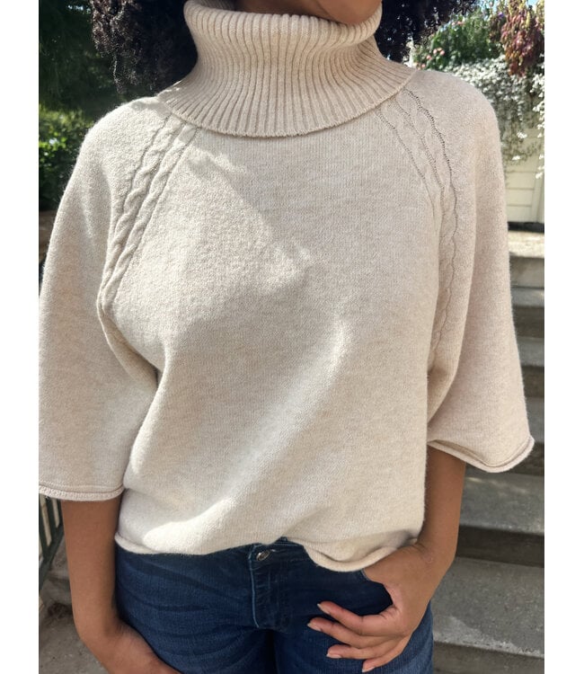 CABLE TURTLENECK SWEATER