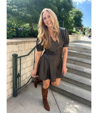 LONI LEATHER DRESS