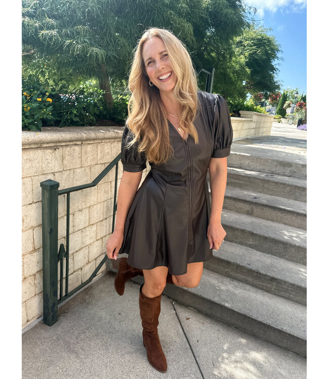 LONI LEATHER DRESS