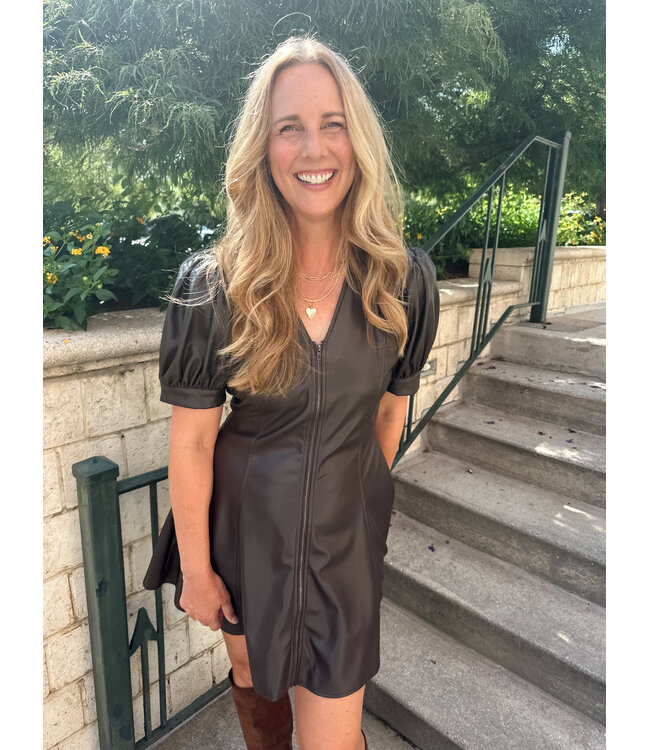 LONI LEATHER DRESS