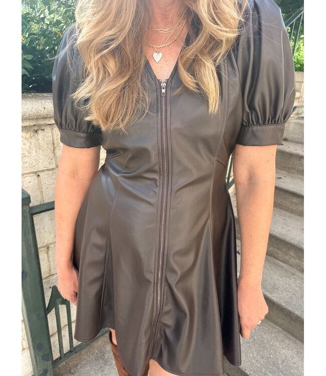 LONI LEATHER DRESS