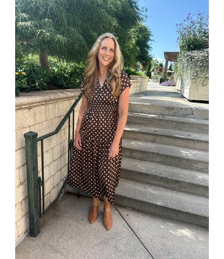 DOTTED SATIN MIDI