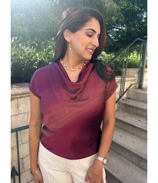 COWL MIX MEDIA TOP