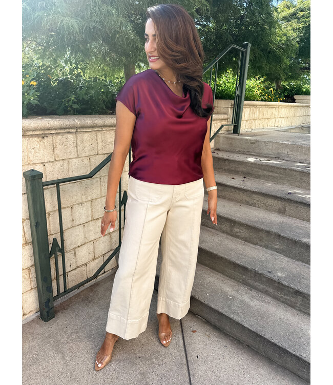 COWL MIX MEDIA TOP