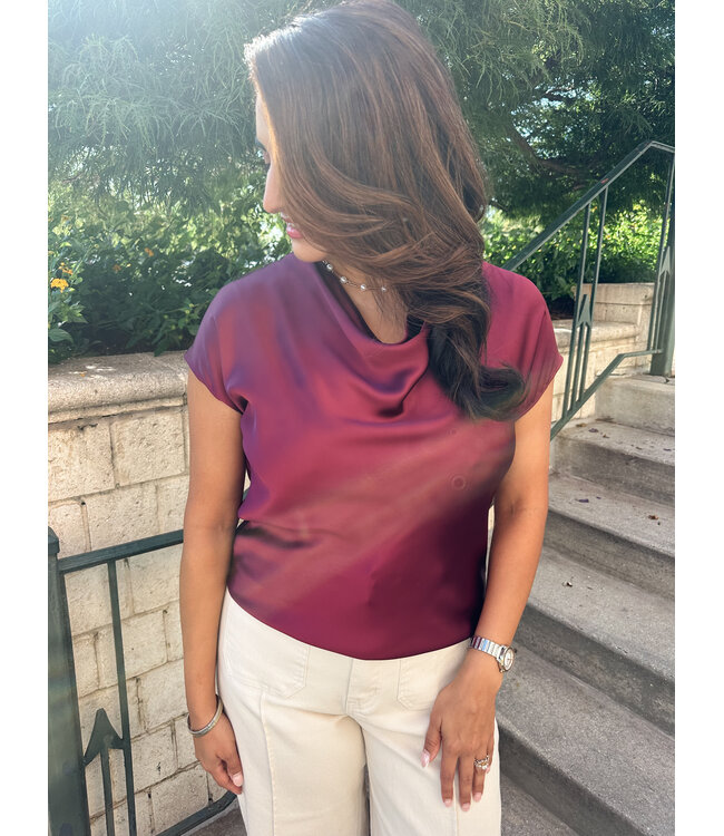 COWL MIX MEDIA TOP