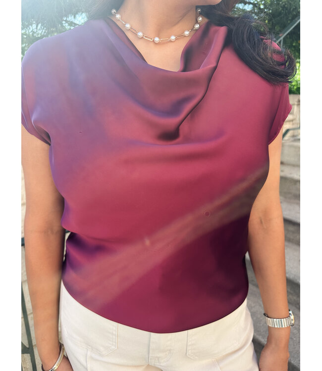 COWL MIX MEDIA TOP