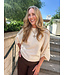 BUTTON SLEEVE SWEATER