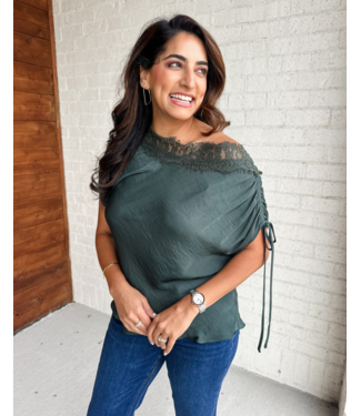 DIANA LACE TRIM BLOUSE