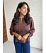 BUTTON PEPLUM BLOUSE