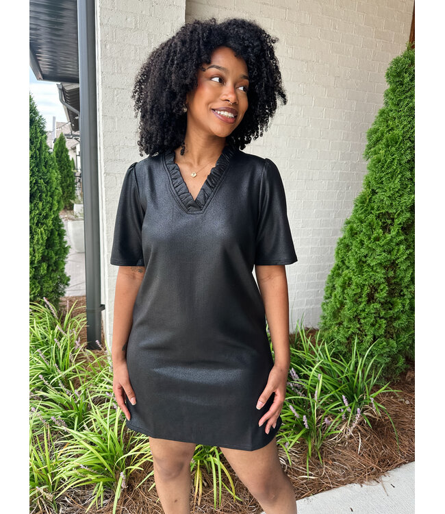 RORY FAUX LEATHER DRESS