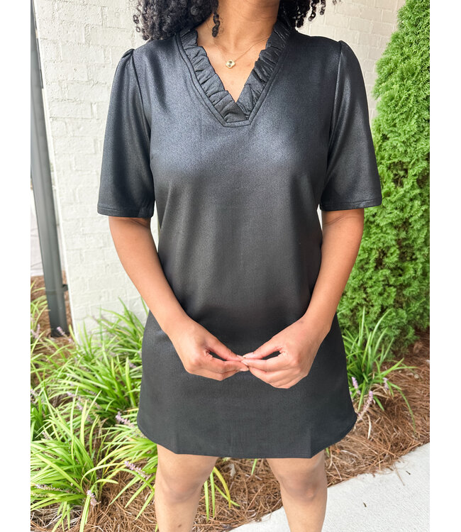 RORY FAUX LEATHER DRESS