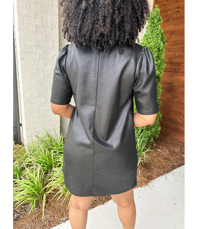 RORY FAUX LEATHER DRESS
