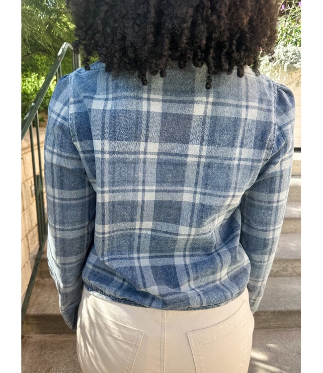 PLAID DENIM JACKET