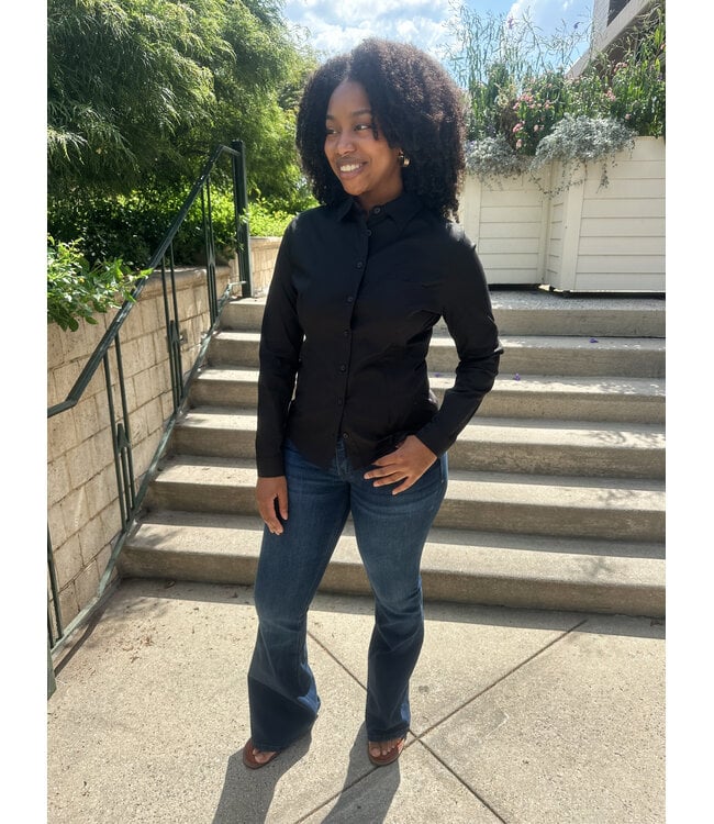 POPLIN STRETCH TOP