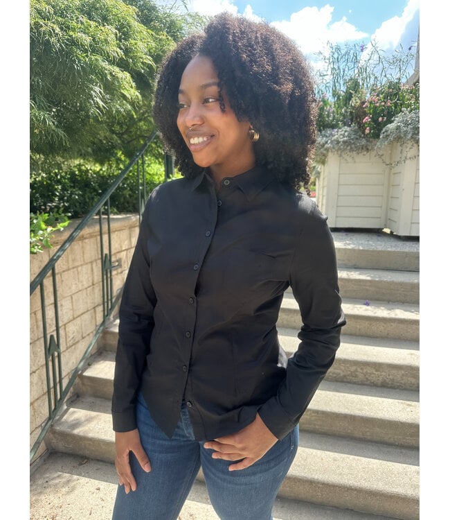 POPLIN STRETCH TOP