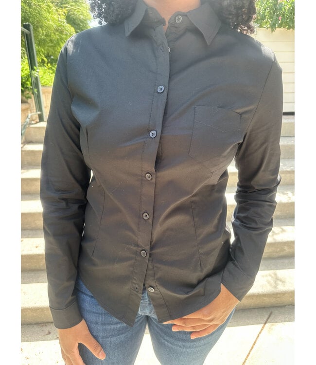 POPLIN STRETCH TOP