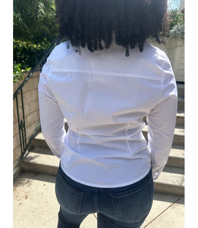 POPLIN STRETCH TOP