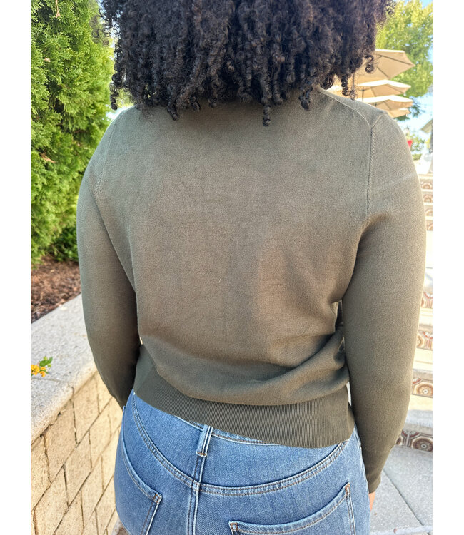 GOLD BUTTON SWEATER