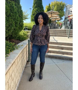HORSE PEPLUM BLOUSE