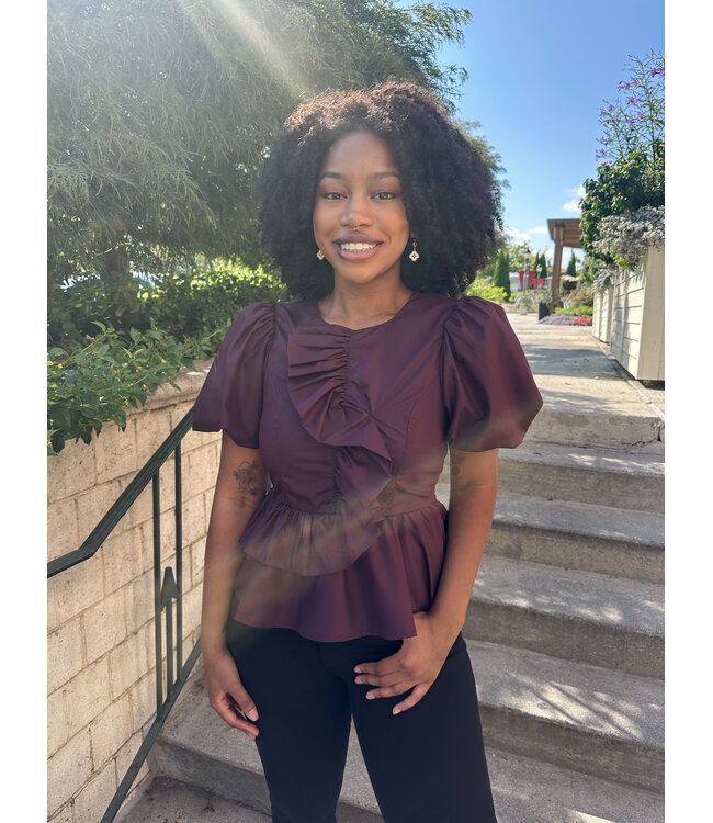 HILLS RUFFLE BLOUSE