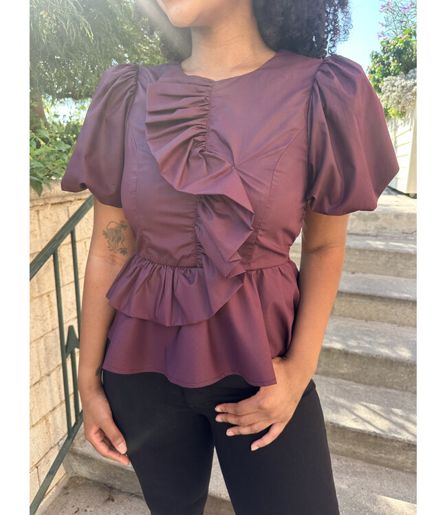 HILLS RUFFLE BLOUSE