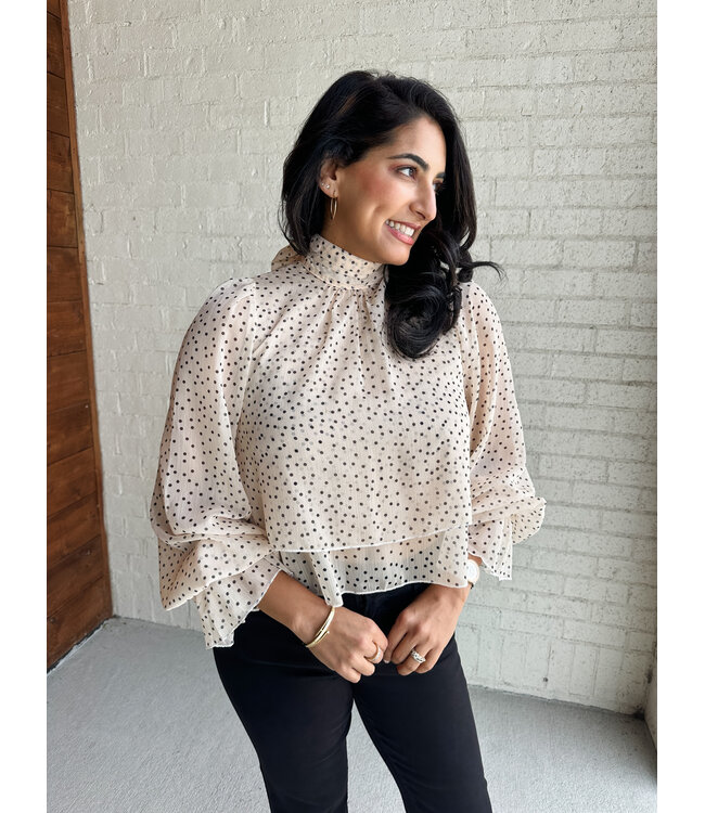 POLKA RIBBON BLOUSE